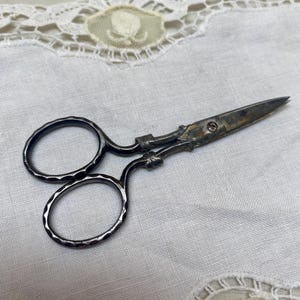 Antique Embroidery Scissors Made in Germany with Ornate Handles by Rochester Cutlery | Collectible Sewing Scissors
