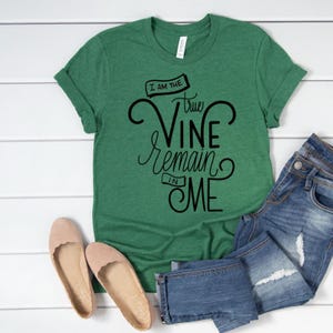 Scripture, John 15: 1, 4 - I Am The True Vine - Bible Verse, SVG Cut File, scripture svg, Christian svg, handlettered svg, for cricut
