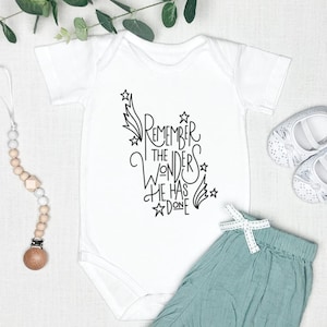 Scripture, Psalm 105:5 - Remember The Wonders He Has Done -Bible Verse, SVG Cut File, Christian svg, handlettered svg, for cricut