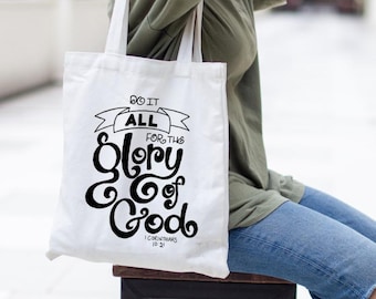 Scripture, 1 Corinthians 10:31 - Glory Of God - Bible Verse, SVG Cut File, scripture svg, Christian svg, handlettered svg, for cricut