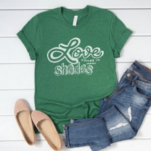 Love Comes In Many Shades - SVG Cut File, lyrics svg, hymn svg, handlettered svg, sublimation for cricut