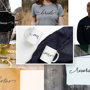 Wedding Small Script BUNDLE - SVG Cut File, svg, handlettered svg, sublimation for cricut