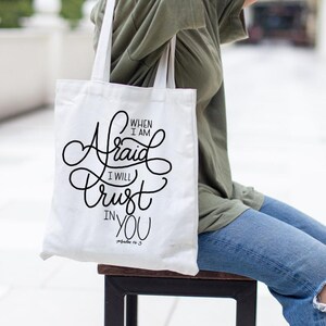 Scripture, Psalm 56:3 - When I Am Afraid - Bible Verse, SVG Cut File, scripture svg, Christian svg, handlettered svg, for cricut