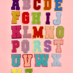 Chenille letter patches