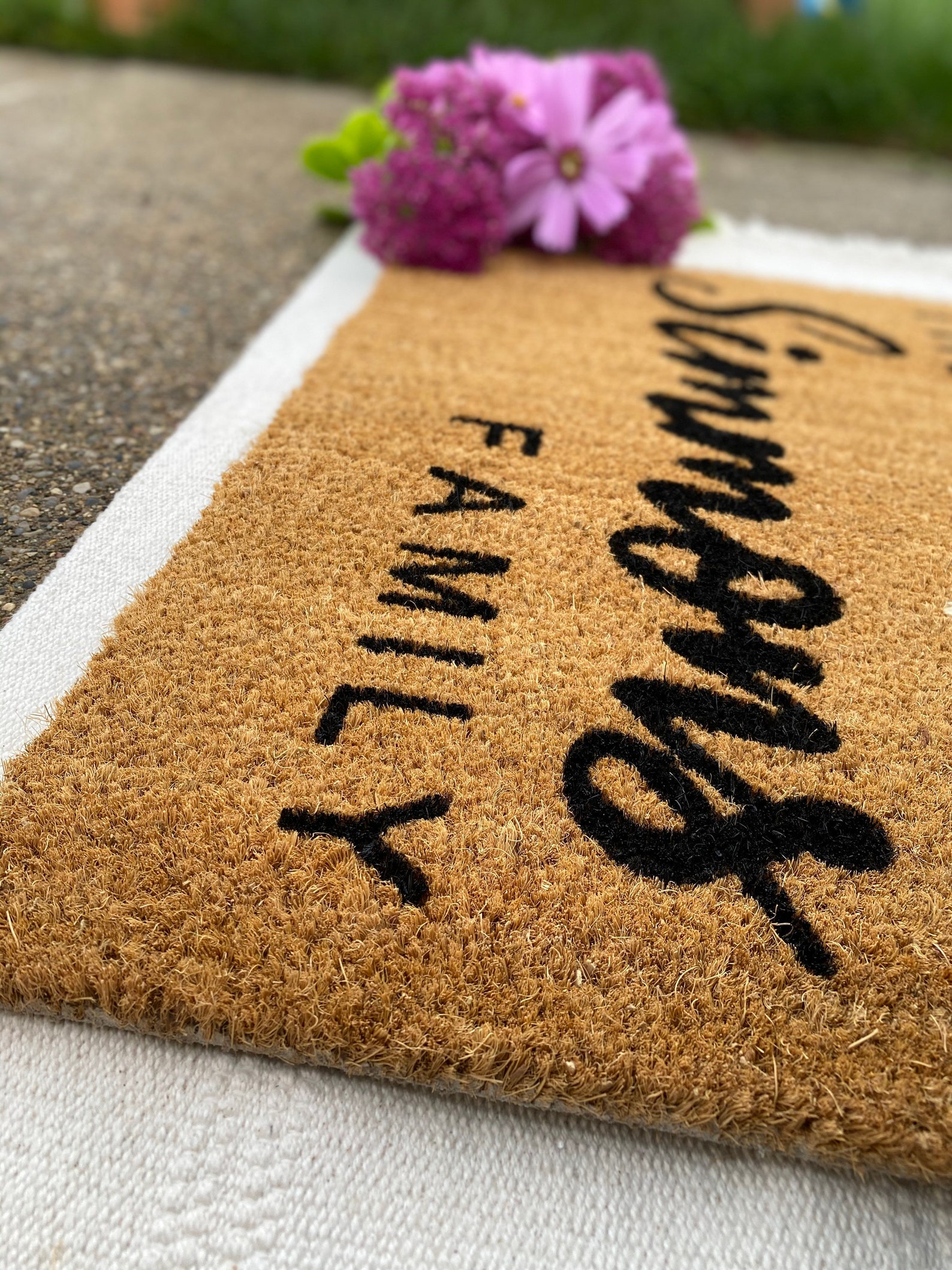 Family Name Doormat Custom Doormat Personalized Gift Etsy