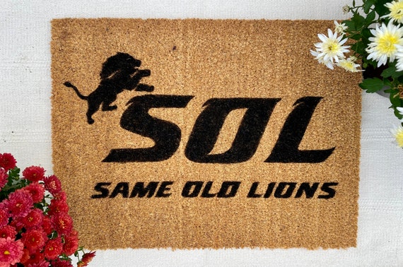 Detroit Lions SOL Door Mat - Detroit Lions NFL - NFL Door Mat - Football  Season - Football Doormat - Custom Doormat - Fall Winter Doormat