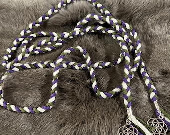 Handfasting-Kordel - geflochtene Kordel - Kordel - Handfasting - keltisch - hexisch - heidnisch - Handfasting - Hochzeit - heidnisch - binden Sie den Knoten - Liebesknoten