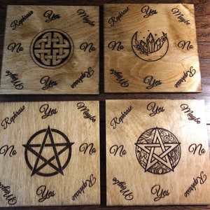 Holz Pendelbrett: Altar Wahrsagetafel, Hexen Deko