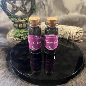 Black Salt - Black Salt Bottle - Ritual Protection - Cast Your Circle - Protection - Magic Salt - Protection Magic