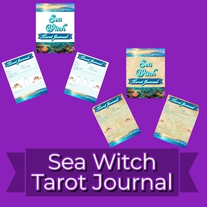 Diário de Tarô da Bruxa do Mar - Bruxa do Mar - Bruxa do Oceano - Carta de Tarô - Leitura de Tarô - Diário de Tarô - Mar - Magia do Mar - Tarô - Livro de Tarô