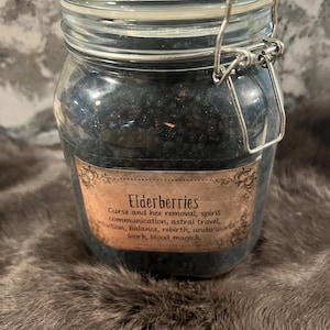 Elderberry - Elderberry Berry - Apothecary - Herb - Spell Ingredients - Organic Herbs - Purification - Healing - Mojo Bag - Spell Jars