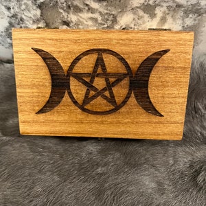 Caja de cartas del tarot - Carta del tarot - Caja para cartas - Tarot - Caja de altar - Caja para altar - Caja de madera - Caja para tarot - Caja de baraja - Caja de tarot personalizada