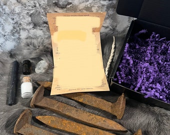 Kit de hechizos para proteger el hogar: estacas de ferrocarril y varita de cedro