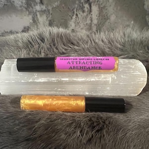 Witchy Lip Gloss - Gem Infused Attracting Abundance Lip Gloss - Gemstone Infused - Crystal Healing - Crystal Lip Gloss - Vegan - Abundance