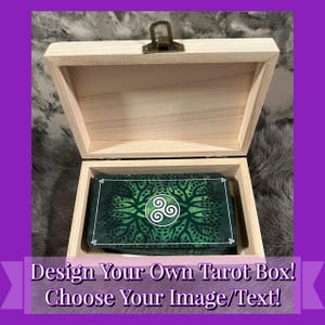 Custom Tarot Card Box - Tarot Card - Box For Cards - Tarot - Altar Box - Box For Altar - Wood Box - Box for Tarot - Deck Box - Tarot Box