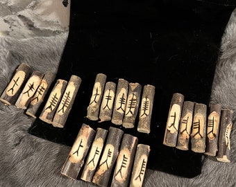 Celtic Ogham - Ogham Set - Full Ogham Set - Celtic Witch - Druid - Wooden Ogham - Wood Ogham Set - Druid Divination - Celtic - Ogham