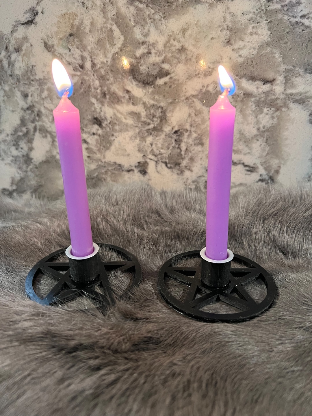 Chime Candle Holder Chime Candle Pentacle Pentacle Candle Holder Altar