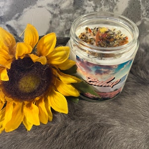 Litha Candle - Jar Candle - Sabbat Candle - Altar Candle - Witchy Candle - Litha - Sabbat - Altar Decor - Wheel Of The Year - Pagan