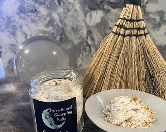 Herbal Sweeping Salts: Cleansing Ritual, Grounding, Witchy Home - 4oz