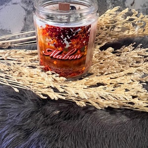 Mabon Candle - Jar Candle - Sabbat Candle - Altar Candle - Witchy Candle - Mabon - Sabbat - Altar Decor - Wheel Of The Year - Pagan
