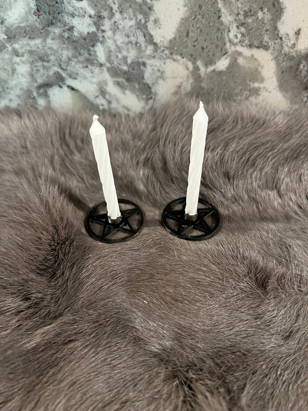 Birthday Candle Holder Chime Candle Pentacle Candle Holder Altar Candle