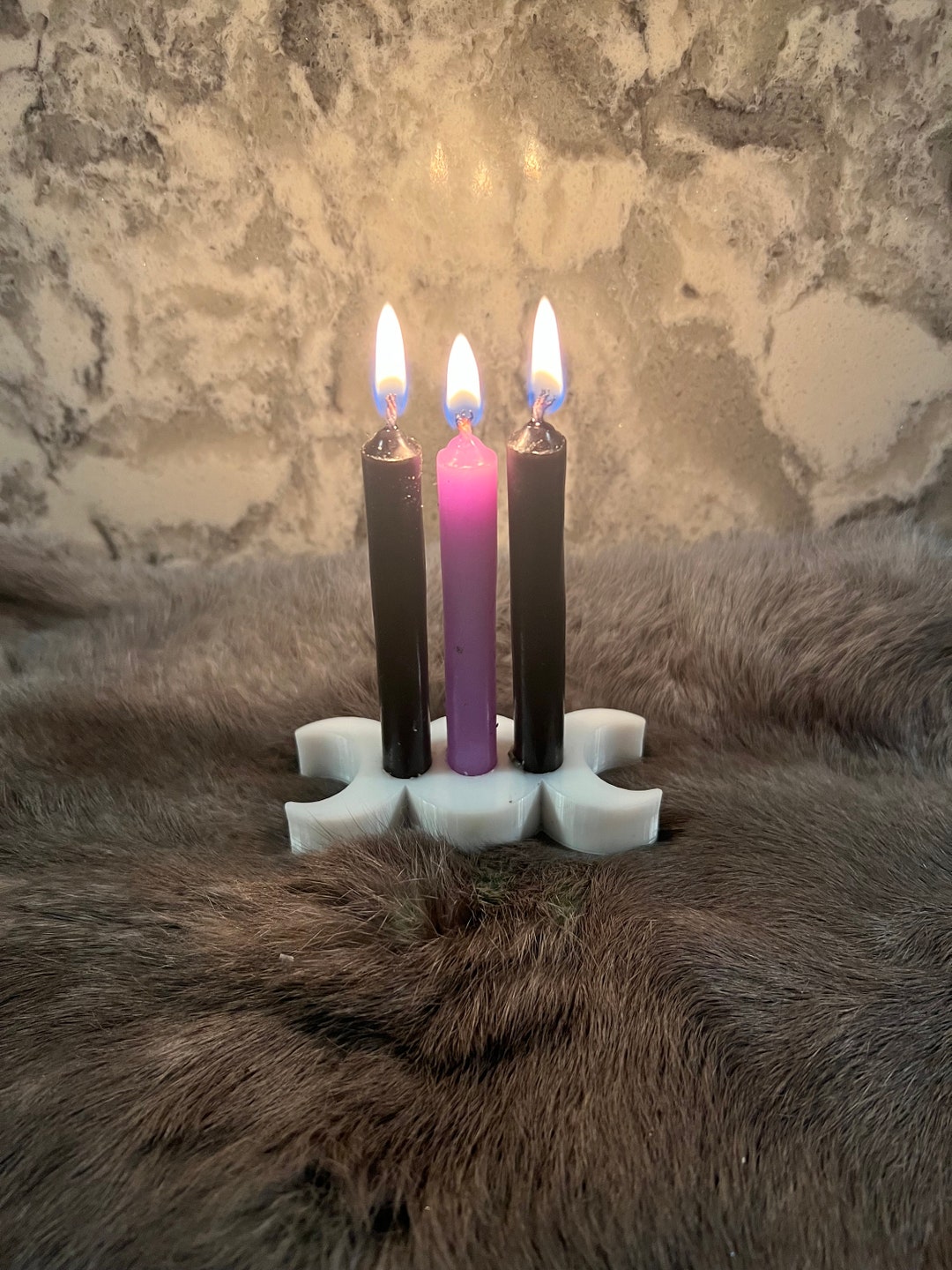 Chime Candle Holder Chime Candle Triple Moon Triple Moon Candle Holder