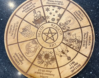 Custom Wheel of The Year - Sabbat - Wheel Of The Year - Pagan Calendar - Calendar - Witchy - Pagan - Druid - Yule - Beltane - Samhain