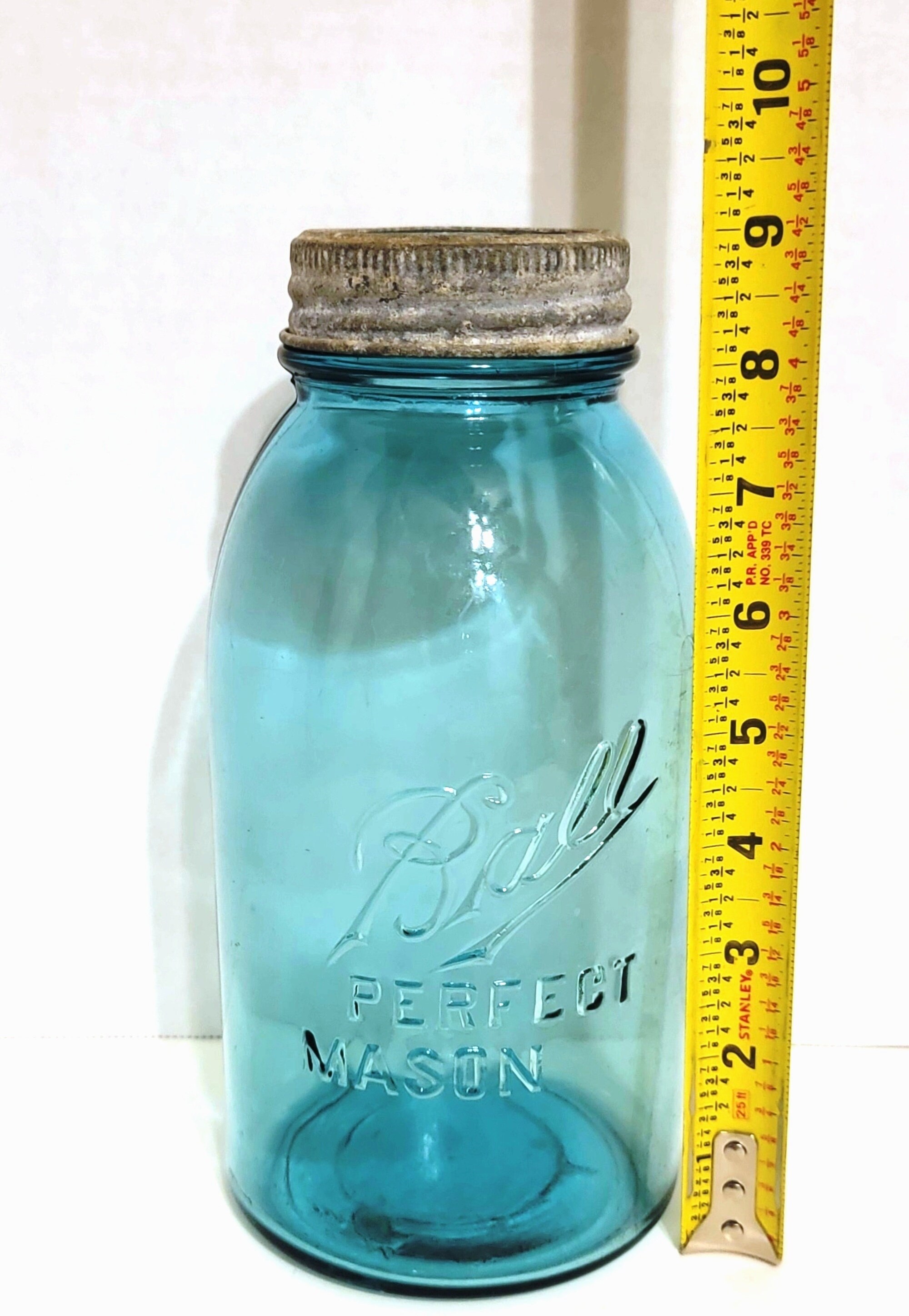 Blue Ball Perfect Mason Half-gallon Canning Jar With Zinc Lid & Glass ...