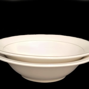 Two (2) - 9&quot; Philippe Richard &quot;Double Platinum Band&quot; Round Serving Bowls