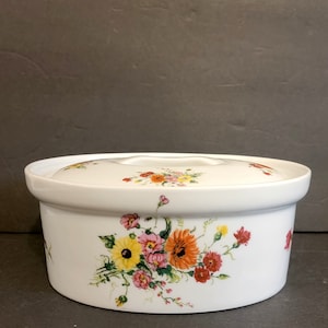 Vintage Apilco Covered Porcelain Casserole