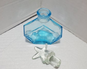 Pretty Blue Clear Perfume Bottle Clear Star Stopper