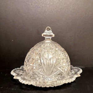 Imperial Glass &quot;Cosmos&quot; Butter / Cheese Dish