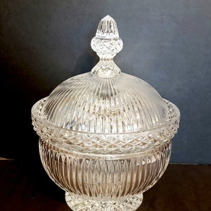 Ex-Large Fifth Avenue Crystal &quot;Acorn&quot; Candy Dish / Compote With Lid