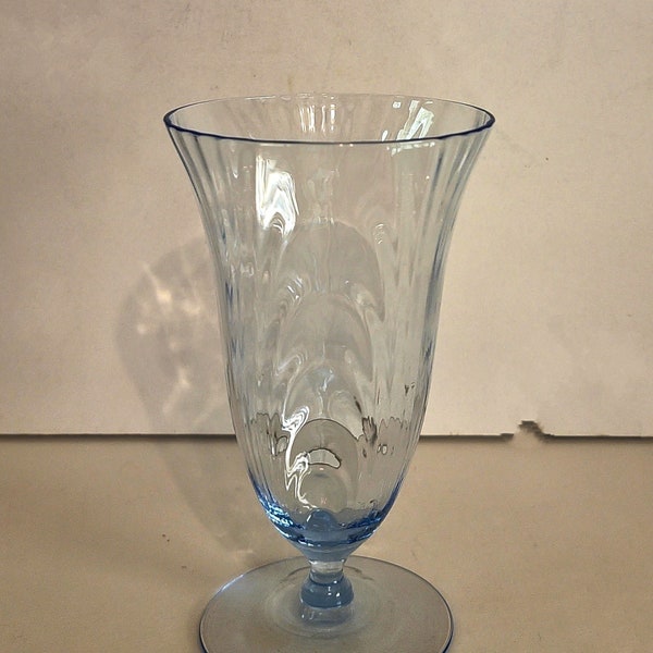 One (1) Cambridge Glass Midnight Blue "Caprice" Iced Tea Glass / Depression Era