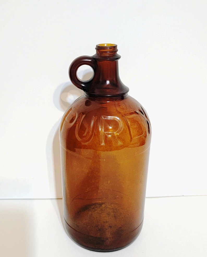 Half Gallon Purex Bleach Brown Glass Bottle Etsy