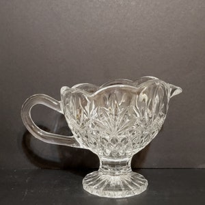 5&quot; Godinger / Shannon Crystal &quot;Pineapple Collection&quot; Footed Gravy Boat