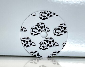 Calcomanía Freestyle Libre para sombrero de vaquero con estampado de vaca