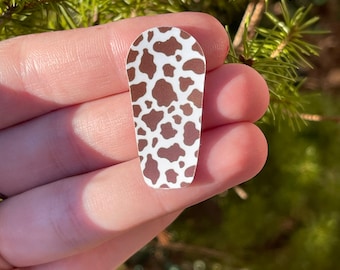 Calcomanía con estampado de vaca marrón para transmisor Dexcom G6