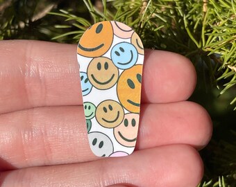 Calcomanía retro para transmisor con cara sonriente