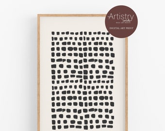 Digital Download Art Print,Black Squares Print Wall Art,Minimalist Art Print,Square Pattern,Black & White,Abstract Black Squares Wall Art