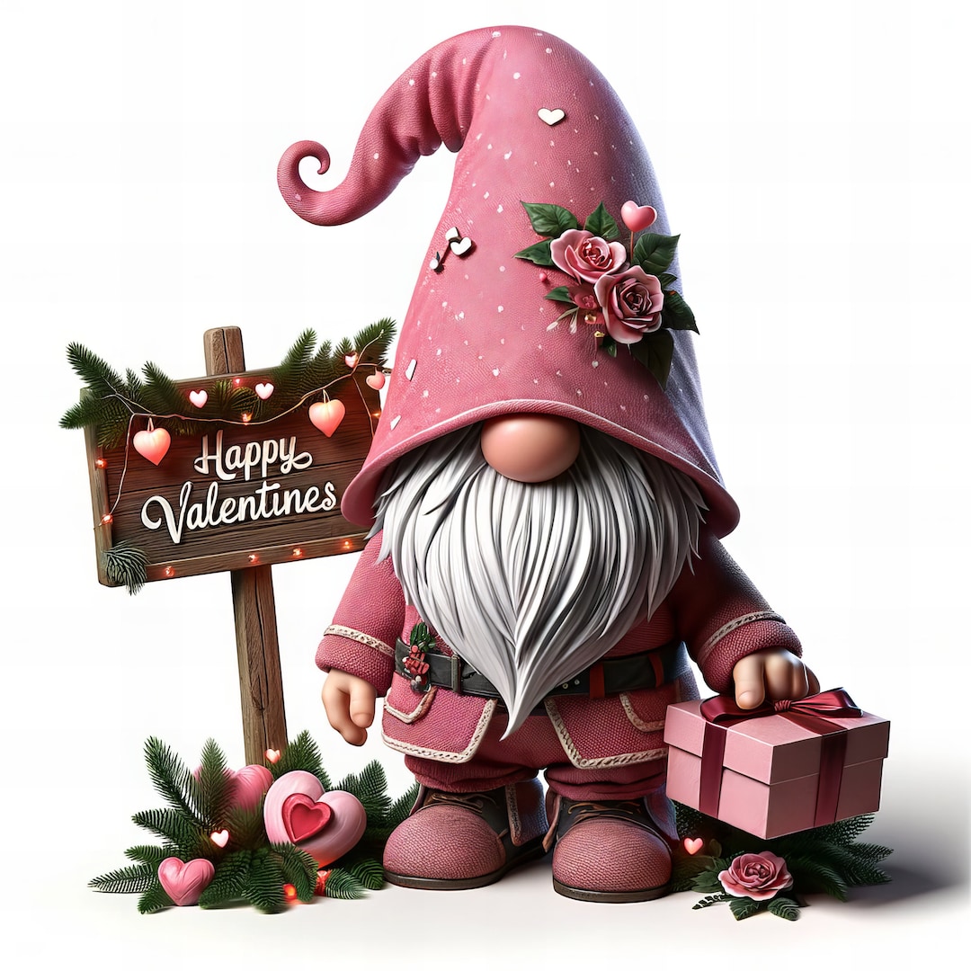 Gnome Valentine Clipart | 10 High Quality Pngs | Gnome Png , Instant ...