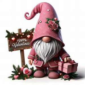 Gnome Valentine clipart | 10 High Quality PNGs | Gnome png , Instant Digital Download | Memory Book | Scrapbook| Commercial Use