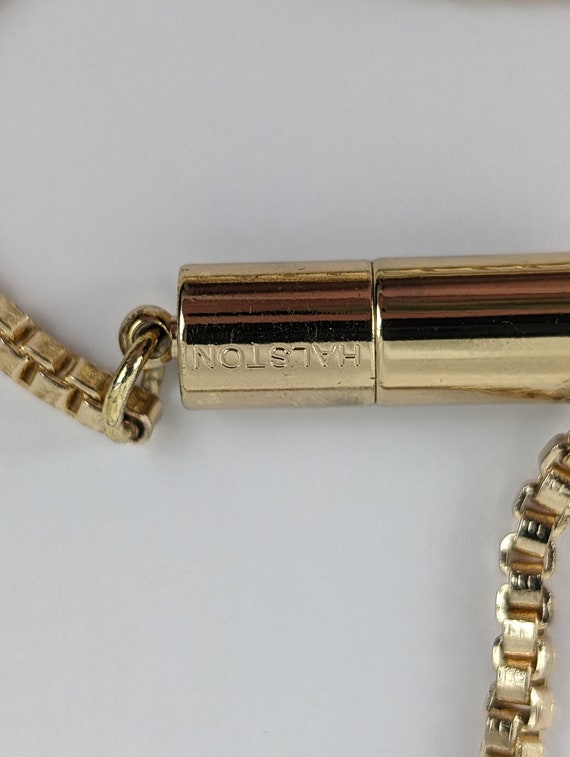 Vtg Halston Sliding Adjustable Pendant Necklace w… - image 3