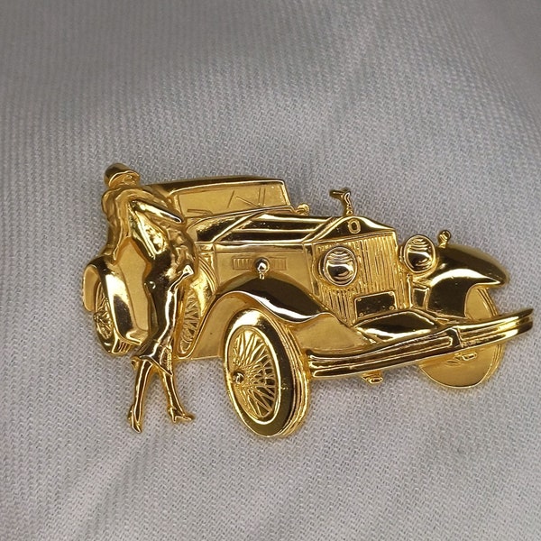 Vintage Parklane JJ Elegant Lady with Car Brooch