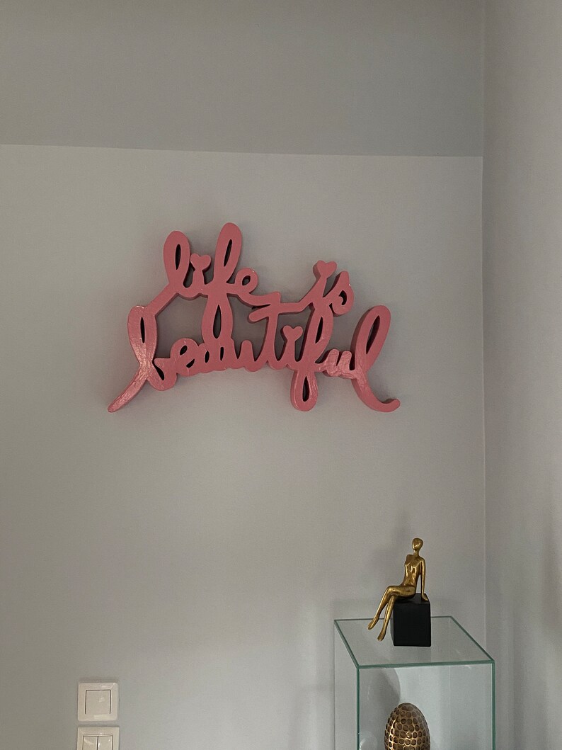 Life is Beautiful Wall Art 3D Sculpture After Mr. Brainwash Etsy
