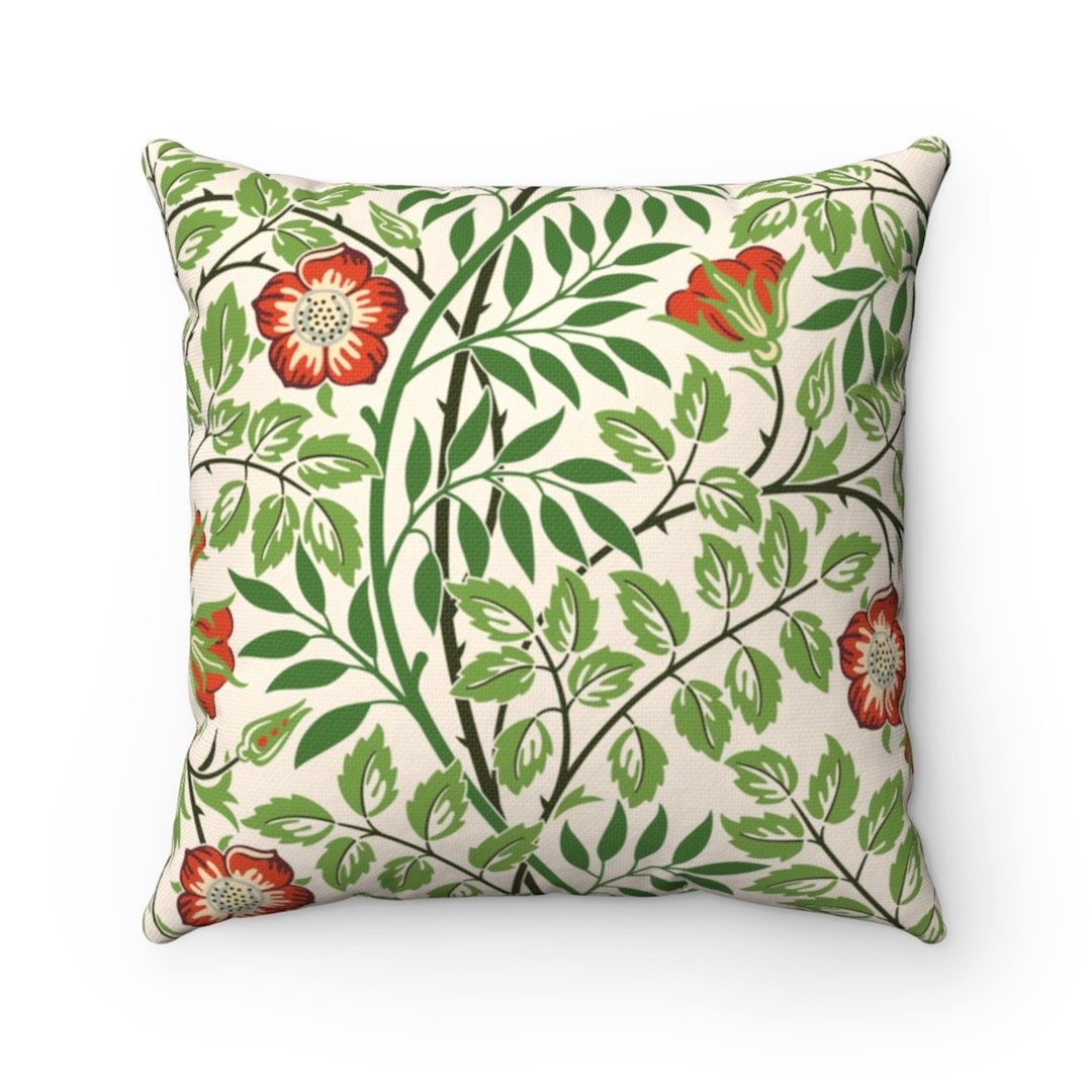 Green Outdoor Pillow Covers William Morris Throw Pillow Etsy