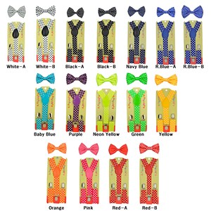 CUTE Baby Toddler Kids Children Boys Elastic Suspender & Bow Tie Set
