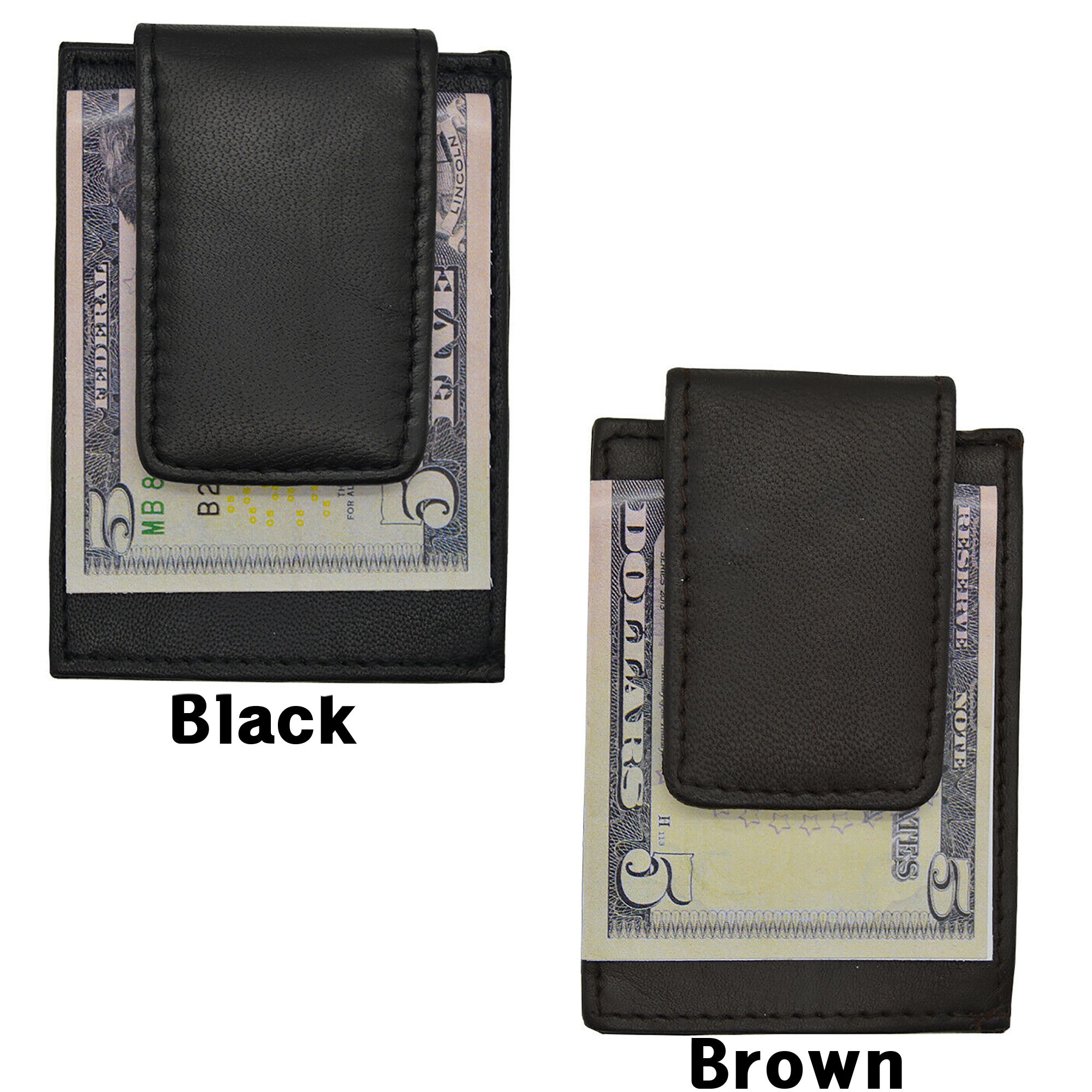 Lincoln, Black & Blue Leather RFID-Blocking Card Holder