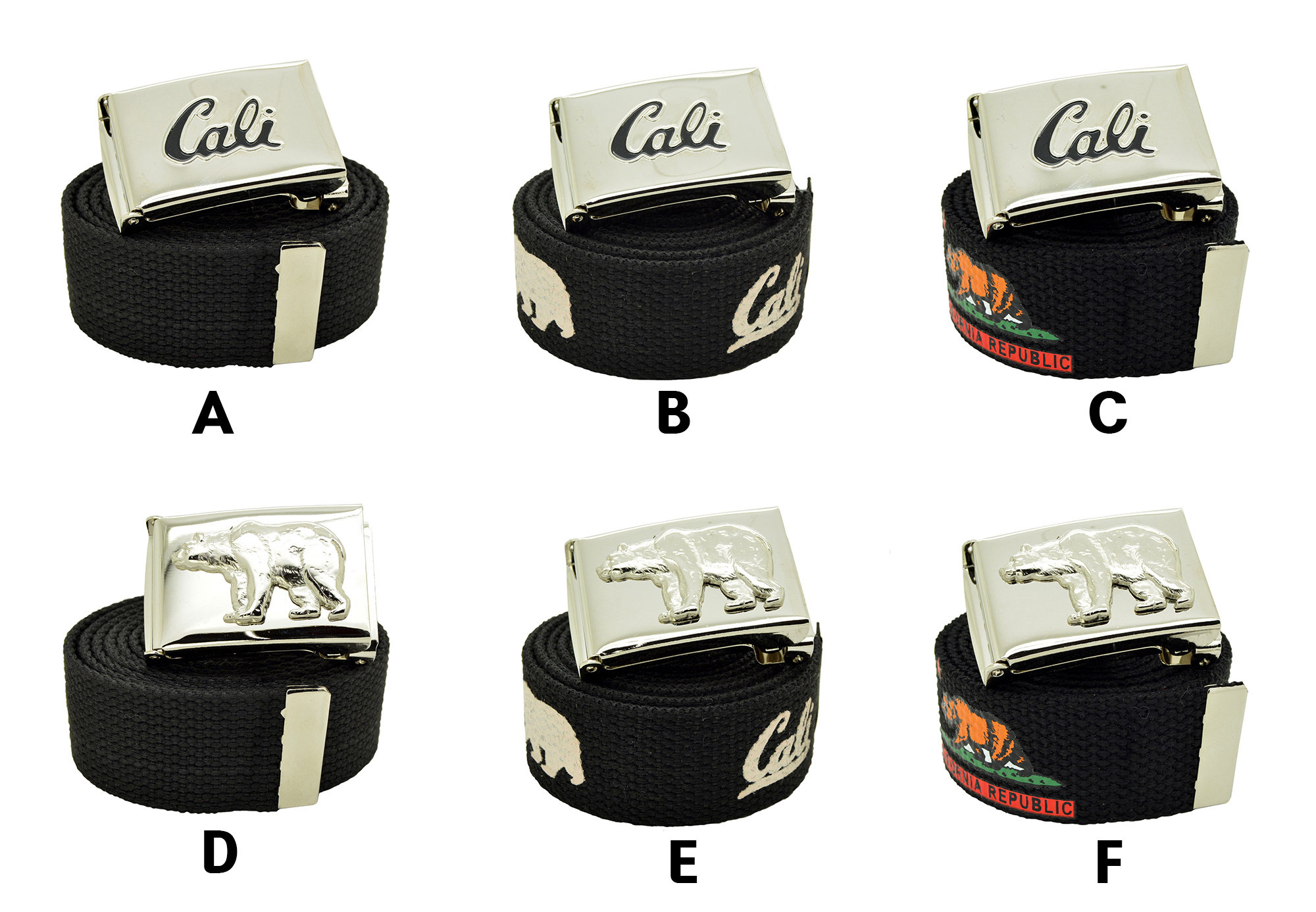Canvas Military Cali Web Belt & Flip Buckle 48