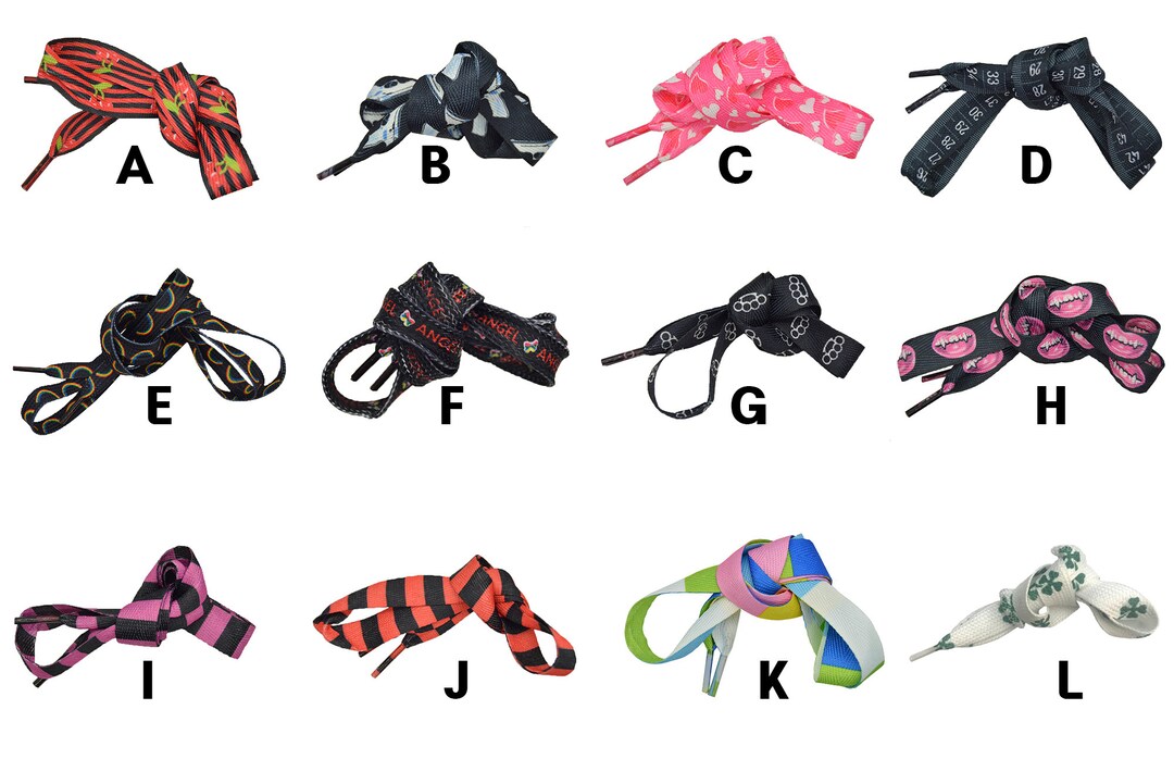 Fashion novelty Sneaker Shoelaces 6pr, 7pr Eyelets One Pair Etsy